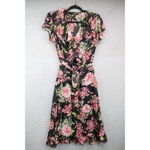 MSK Sheer Chiffon Floral Midi Dress w/ Slip Dress-Cottagecore-Size 6